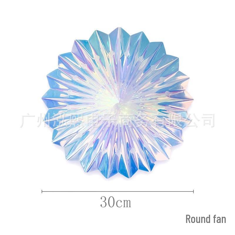 Seven-Color Gradient Flower Ball: Neon Film Snowflake Decoration for Parties & Events