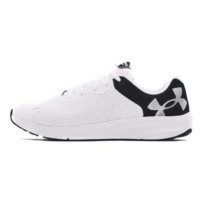 Charged Pursuit 2 Wear-Resistant Sports Fabric Synthetic Leather Low-Top Casual Running Shoes Men Sneaker White 3024138-103