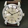 HAND-WINDING VINTAGE SWISS MENS REFURBISHED SILVER COLOR DIAL WATCH a700876-5 R205a-a700876