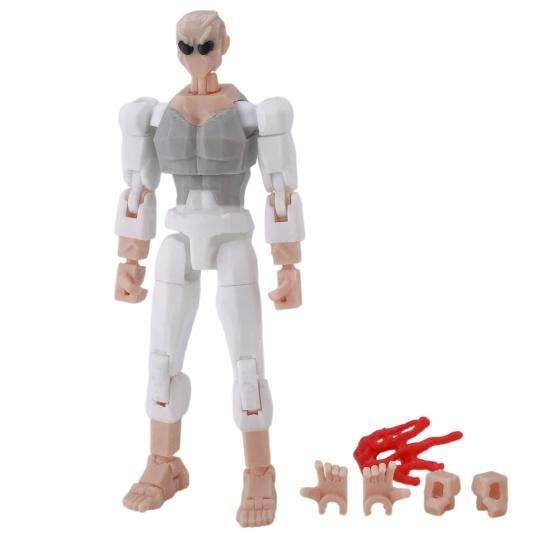 3D Printed Action Figure with Accessories Posable Cartoon Character Model Movable Joints Figure Decoration Collectible Gift for Animation Lovers