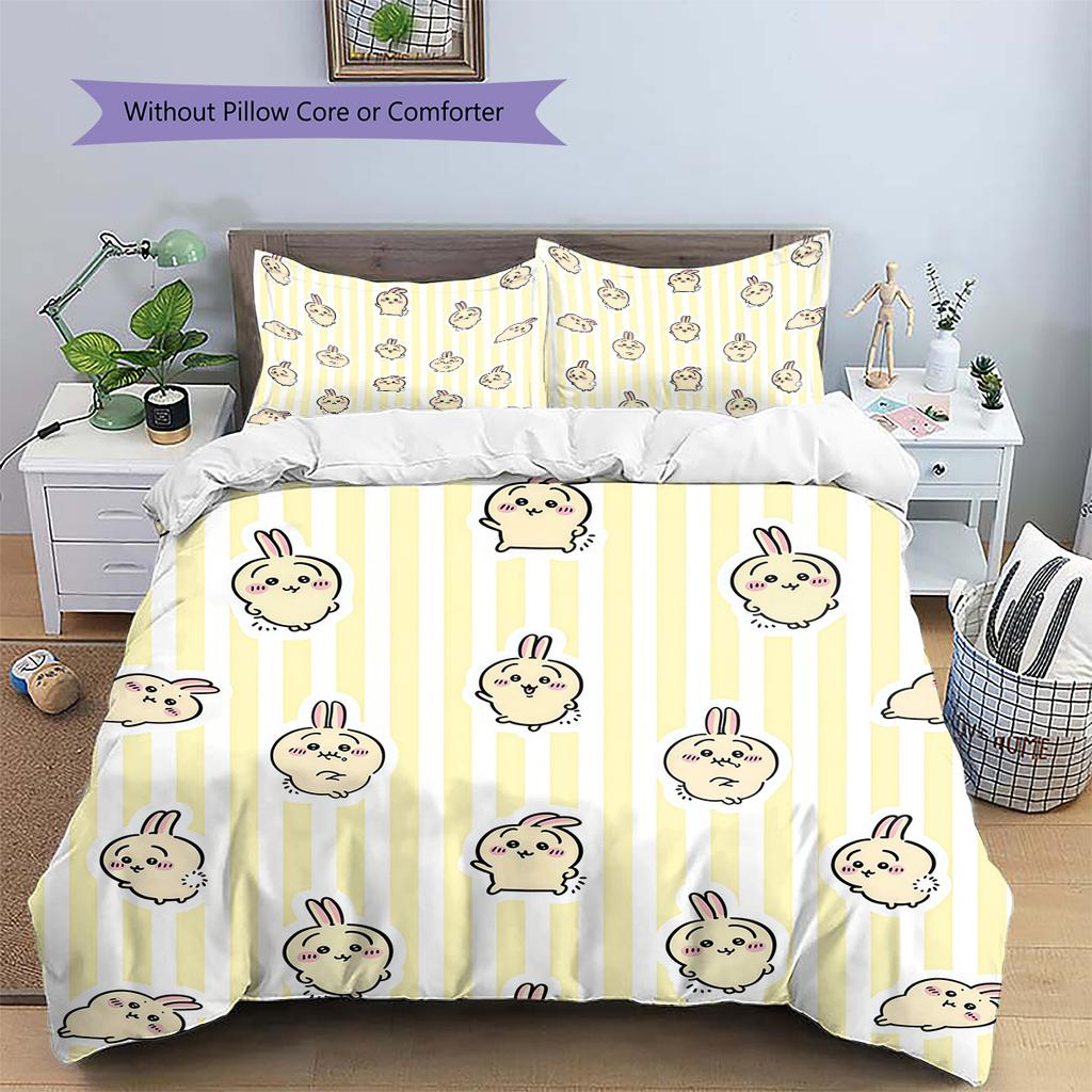 Usagi Pattern Bedding Quilt Set  Home Decoration  Gift (1 * duvet cover + 2 * pillowcase  without core)