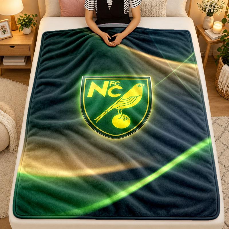 Flannel BlanketNorwich City Football Warm Soft Throw Blanket for Indoor Sofa Bed Living Room Use