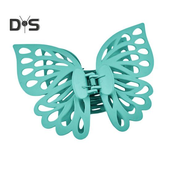 Large Hair Claw with Strong Grip Double-Layered Butterflies Shape Hair Clip Anti-slip Teeth Ponytail Clip Back Head Hair Claw