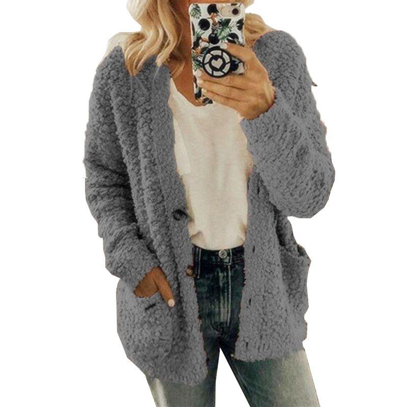 Cozy Plus Size Women Bear Coat Fleece Jacket Perfect For Chilly Autumn Days