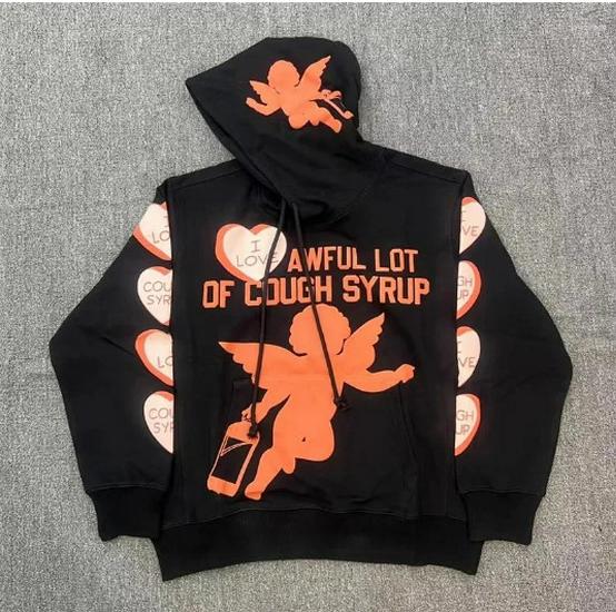 24FW American Street Style Skull Rhinestone Zip-Up Hoodie Sweatshirt with Large Logo