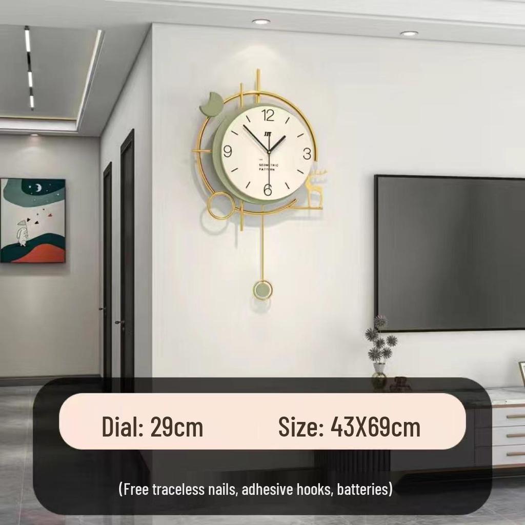 Elegant Cream Style Silent Wall Clock for Modern Living Room Decoration
