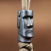 Osterinsel Stein Statue Wächter Messer Perlen Messing gewebt Paracord Lanyard Anhänger Outdoor EDC Regenschirm Seil DIY Zubehör