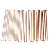 36 Pieces 18 Sizes Carbonized Bamboo Crochet Knitting Needles Single Tip Needles
