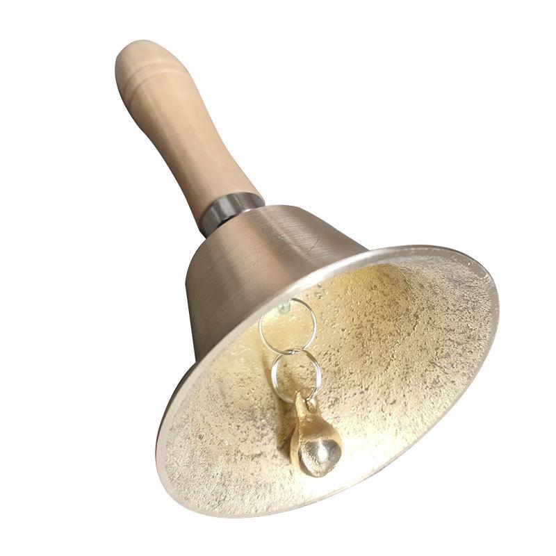 8CM Copper Handbell with Wooden Handle - Ideal for Teaching, Classroom, Pets, or Christmas