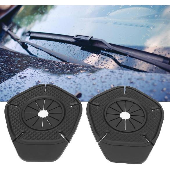 Universal 2 Piece Silicone Car Wiper Hole Protector Covers - Windshield Wiper Arm Under Guard - Fit for All Cars