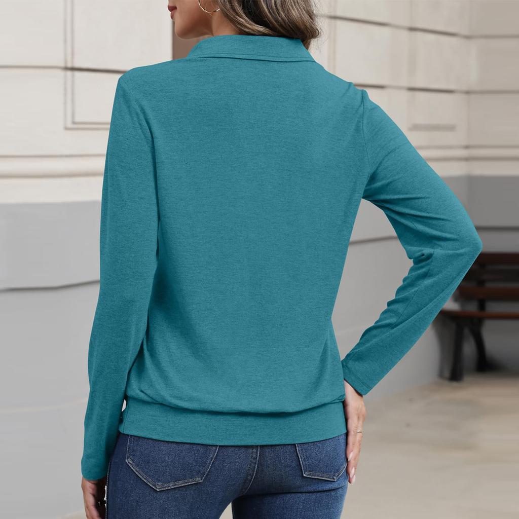 Women's Solid-color Fashionable Long-sleeved Top