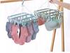 Windproof Plastic Drying Rack with 32 Clips for Children's Socks and Underwear