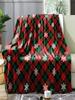 Cozy Christmas Plaid Throw Blanket Soft Flannel Bedspread for Winter Decorative Sofa Cover Perfect Holiday Home Bedding Gift