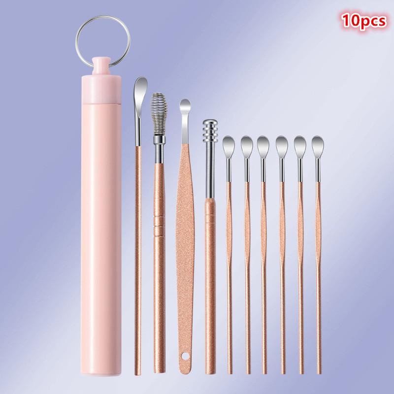 Home Ear Cleaning Kit, 6-Piece Earwax Removal Tool Set with Picks & Loops, Easy to Use & Clean