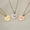 Laser Engraved Heart Necklace - DIY Creative Pendant for Mother's Day & Couples