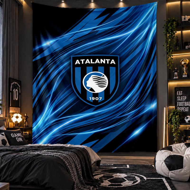 Wandbehang Tapisserie Atalanta FC Druckstoff für Wohnzimmer Schlafzimmer Heimdekoration