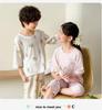 Kids' Pure Cotton Summer Pajama Set: Boys & Girls Three-Quarter Sleeve Homewear