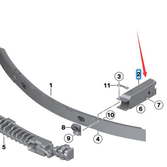 BMW X3 X4 F25 F26 Front Skeleton Support (51647274659, 51647274660)