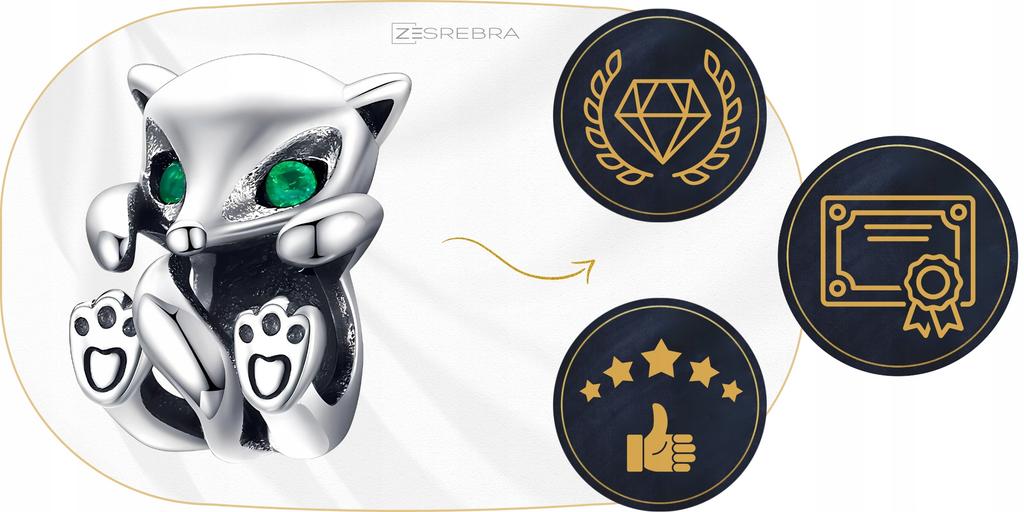 Charms Pr 925 Fox Pendant Bead Colorful Zircons Beads Lis