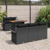 Ensemble de Canapés de Jardin 6 Pièces avec Coussins en Rotin Poly Noir vidaXL, Canapé de Jardin 2 Places avec Rangement &amp; 3358011