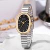 Bamboo Oval Small Plate Girls' Watch - High-End Luxury with Forest Style and Mother-of-Pearl Dial