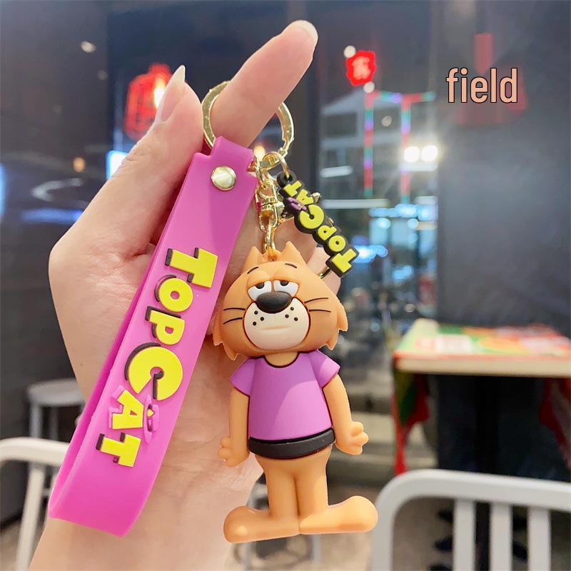Creative Cartoon PVC Cat Backpack Keychain Pendant Charm