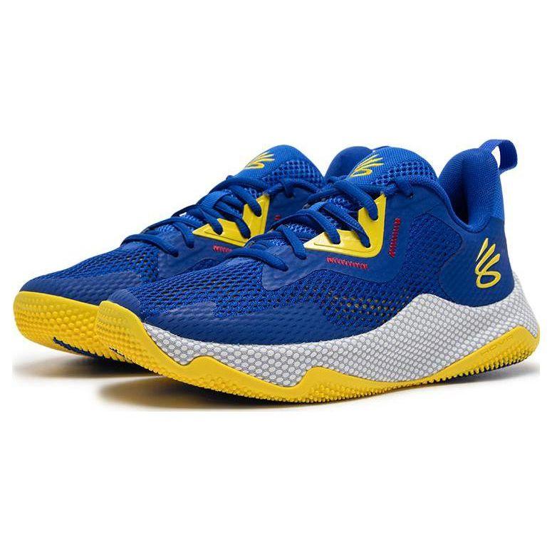 Under Armour Men's Curry HOVR Splash 3 Basketball Shoes Blue Yellow White 3026275-400