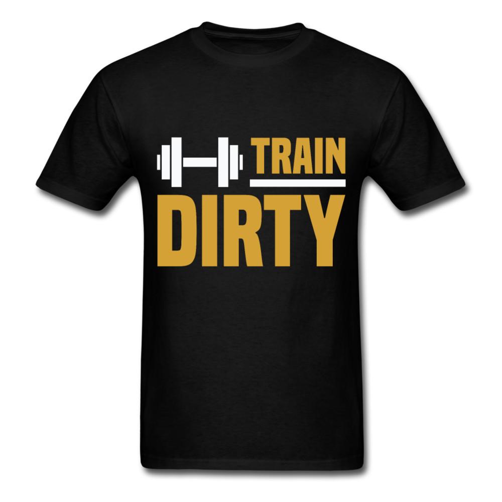 

Train Dirty Gym Workout shirt Inspirational Quote Tshirt motivational T-Shirt L