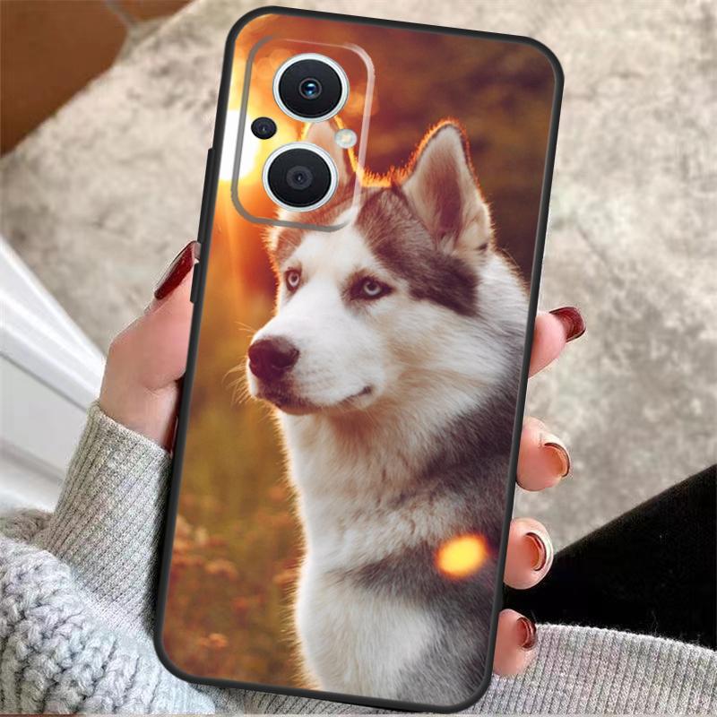 Animal Husky Puppy For OPPO Reno 14 12 11 10 13 Pro 8T 11F 12F 13F 14F 7 8 Lite OPPO Find X9 X8 X6 X5 Pro Case