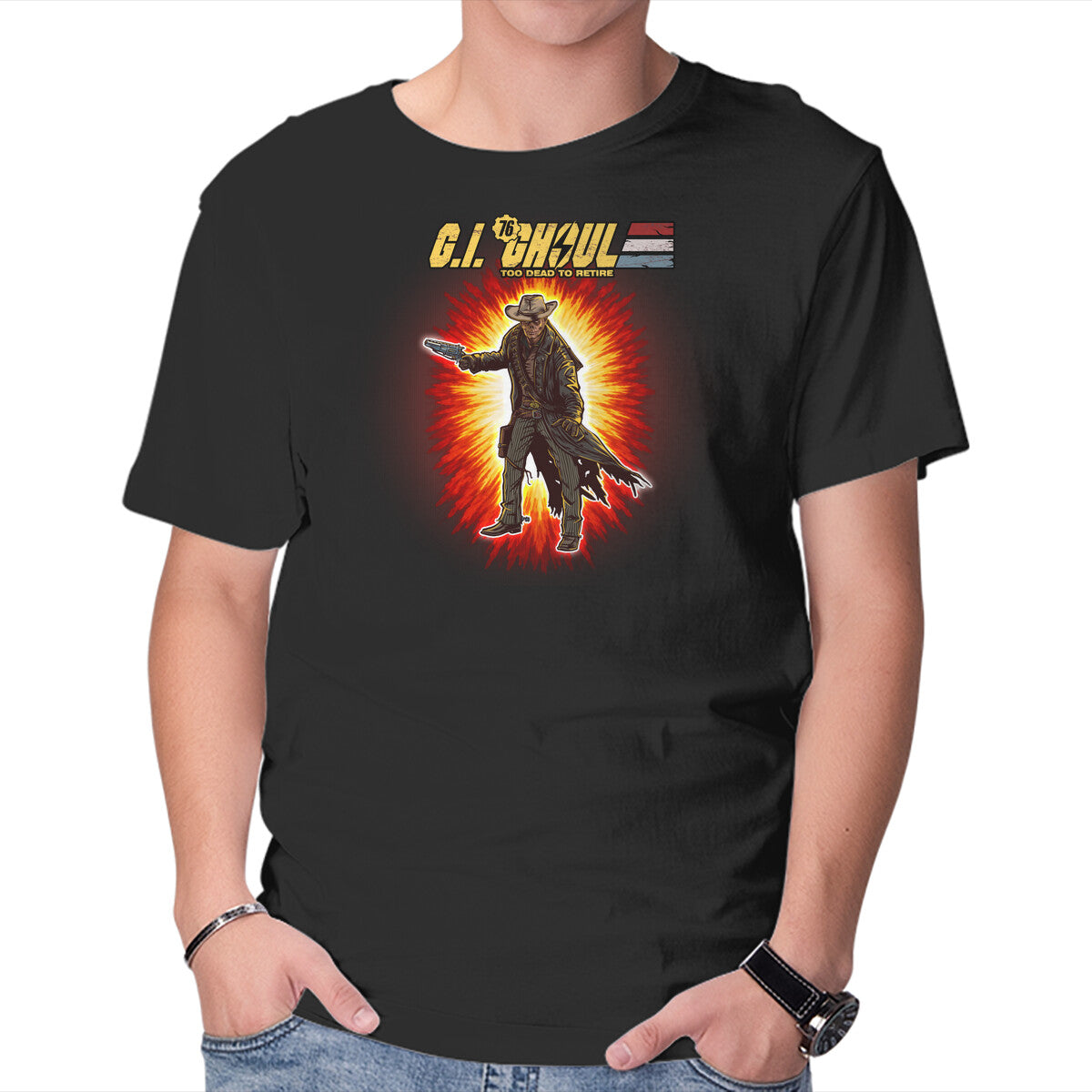 Unisex Crew Neck T-Shirt GI Ghoul Graphic Short Sleeve Casual Tee XXXXL