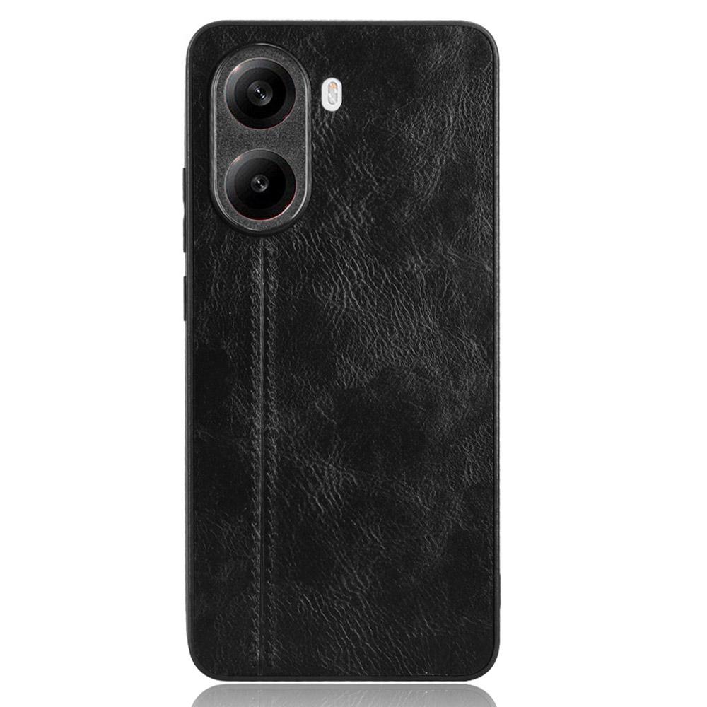 

For Xiaomi Poco X7 Pro 5G Case Leather+TPU+PC Phone Cover Stitching Line Blue