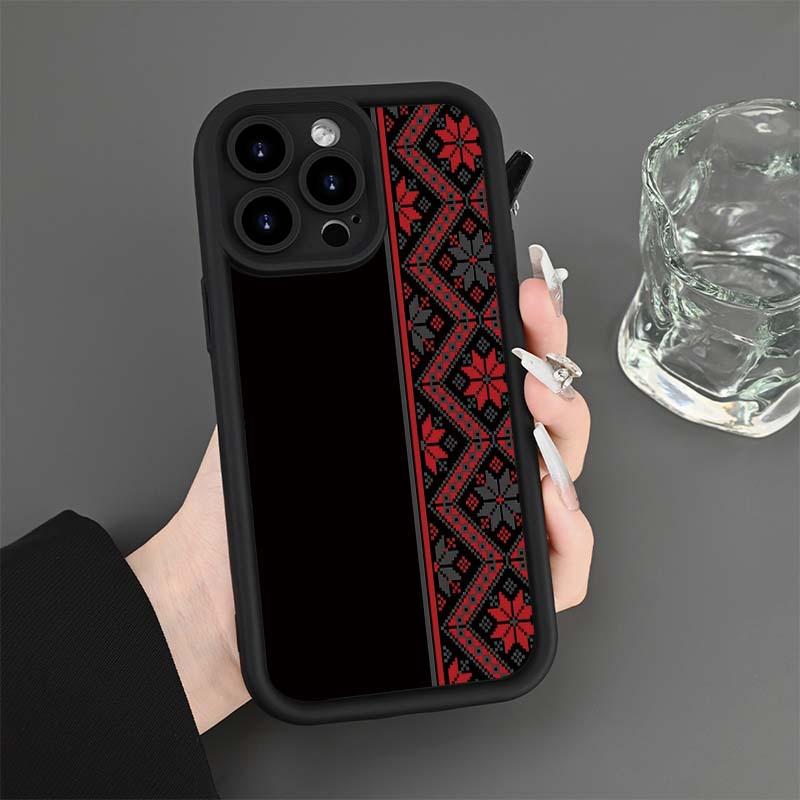 Retro style pattern phone case suitable for iPhone 17 16 15 14 13 12 11 Pro/Max/Plus anti drop and shockproof back cover