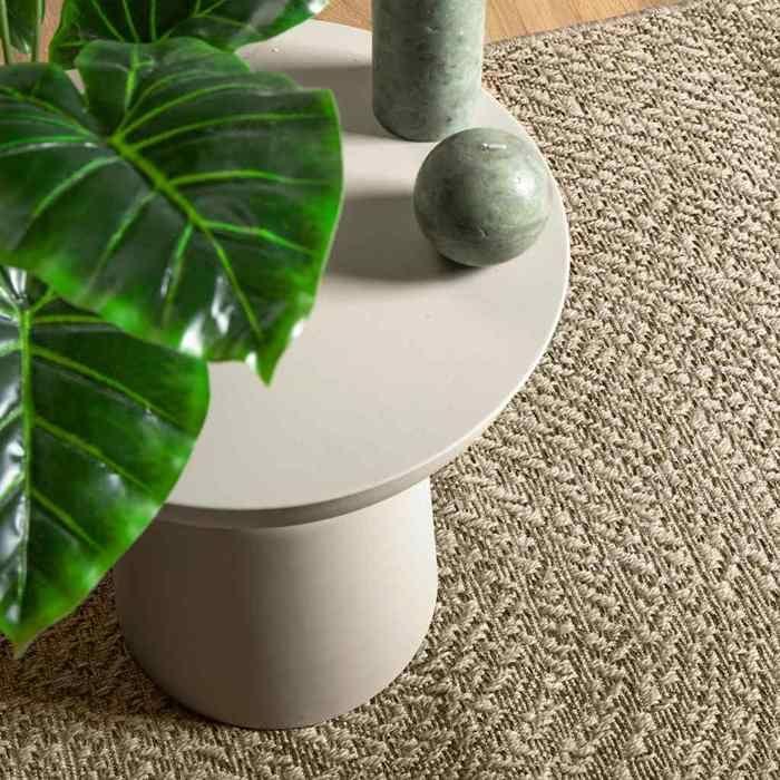 VidaXL Tapis ZIZUR beige 80x250 cm aspect de jute intérieur extérieur, tapis d'extérieur, tapis de sol, tapis d'intérieur, 4010404