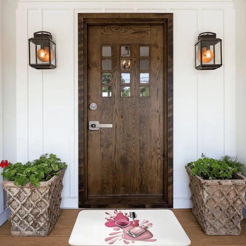 Custom Fashion Nail Polish Cosmetics Doormat Mat Anti-Slip Manicurist Bathroom Kitchen Living Room Rug Carpet 40*60cm