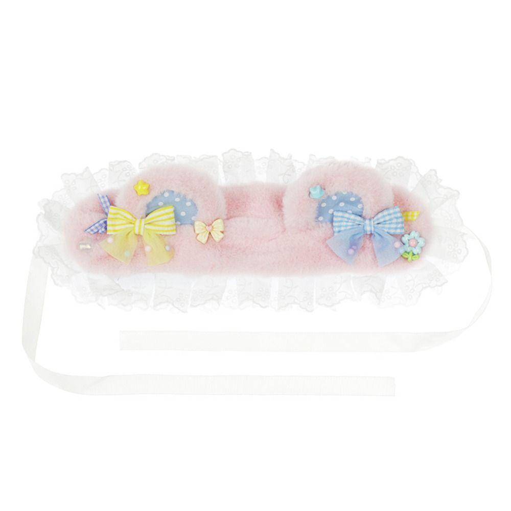 Lace Bear Ear Hair Band Furry Lolita Bandeau Funny Cat Ears Headband  Lolita Accessories