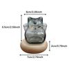 Glass Piggy Bank with Wooden Base Kitten Shaped Money Bank Money Saving Jar for