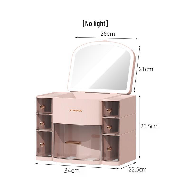Large Multifunctional Dustproof Cosmetic Organizer for Living Room - Desktop Lipstick Storage Box
