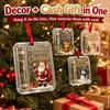 4er-Pack Schmetterling Weihnachten Geldgeschenk Schmuck, Geldhalter für Bargeld, Acryl-Geldhalter Weihnachtsbaum Dekoration, Bargeldgeschenkhalter Feiertags-Hängeornament