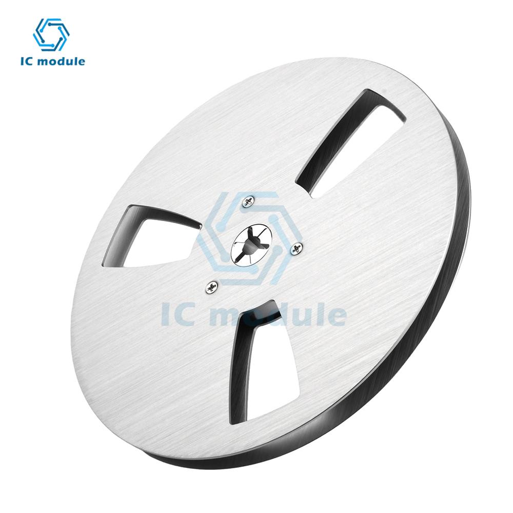 7 Inch Takeup Reel Empty Aluminum Alloy Take Up Reel to Reel Small Hub with 3 Holes Design for 1/4 Inch Reel to Reel Tape