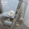 10Pcs Kawaii Bowknot Metal Gold Silver Nail Charms 3D Alloy Bow Tie Jewelry Nail  Decoration Manicure Accessories