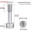 304 Stainless Steel Hex Socket Set Screw, Cup Head, Anti-Loosening, Cylindrical Head Bolt, M2-M10.