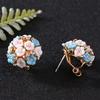Pendientes de Carrillón de Viento de Perla y Cristal de Aguja Plateada Vintage