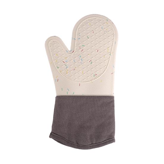 Oven Mitts Insulated Gloves Heat Resistant Silicone Kitchen Gloves with Anti-Slip Horizontal Stripes Thick Grip Reusable Kitchen Gloves Home Family