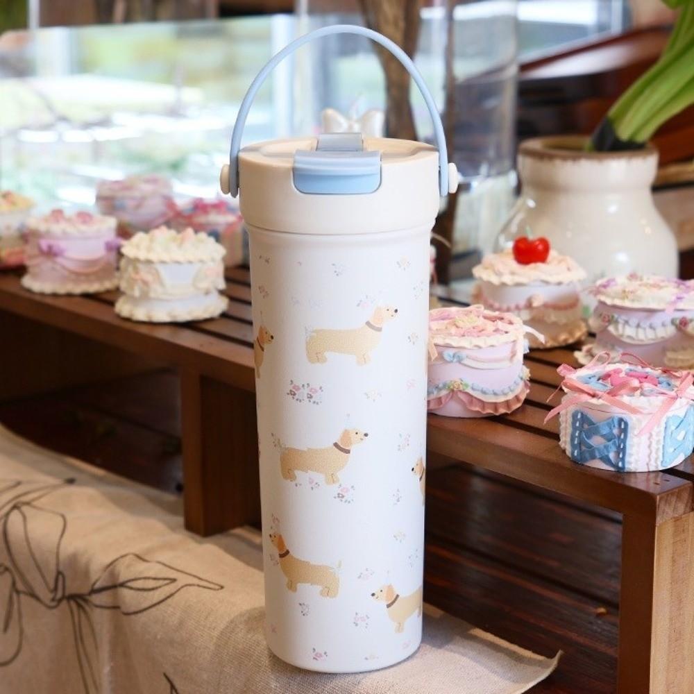 Double Wall Stainless Steel Cup 600ml Vacuum Flasks Portable Insulated Cup  Hot Drink