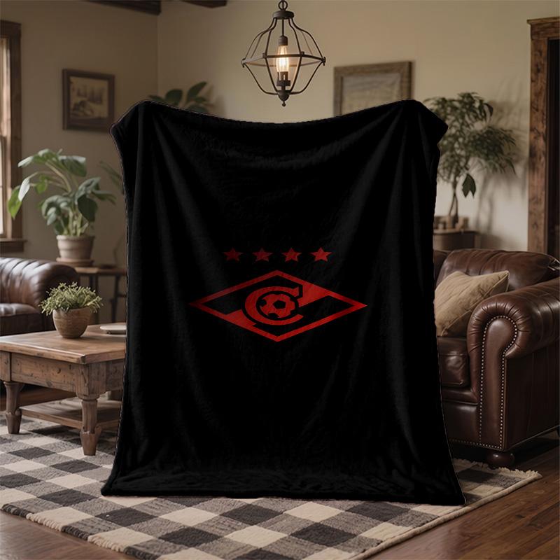 Spartak Moscow Print Flannel Blanket Soft Warm Sofa Bed Throw Blanket For Home Office Bedroom