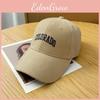 Color Simple Solid Letter Embroidery Women Summer Casual Sunshade Baseball Cap