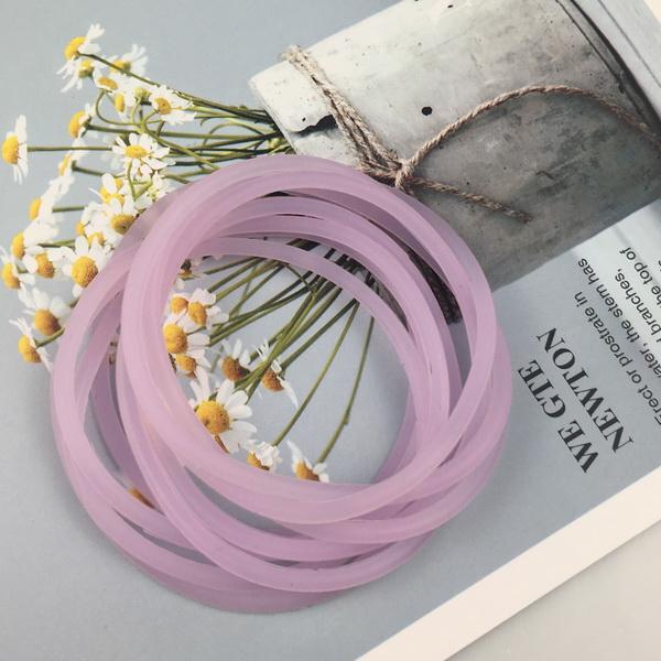 10pcs Women's Fashion Candy Color Rubber Hair Bands Elastic Hair Ties Silicone Hairband Scrunchies Bracelet Girls Accessories