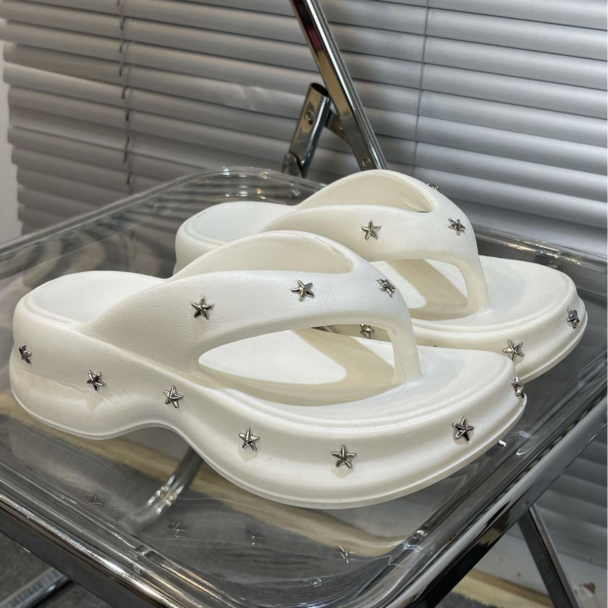 

New YK flip-flops women s summer thick-soled outer wear summer fashion going out women s drag 40/41 (fits 38/39 feet)