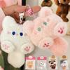 PLush Cat Wallet Keychain Soft Stuffed Animal Little Cat Bag Car Pendant Keychain Trinket Kids Stuffed Keychains Accessories