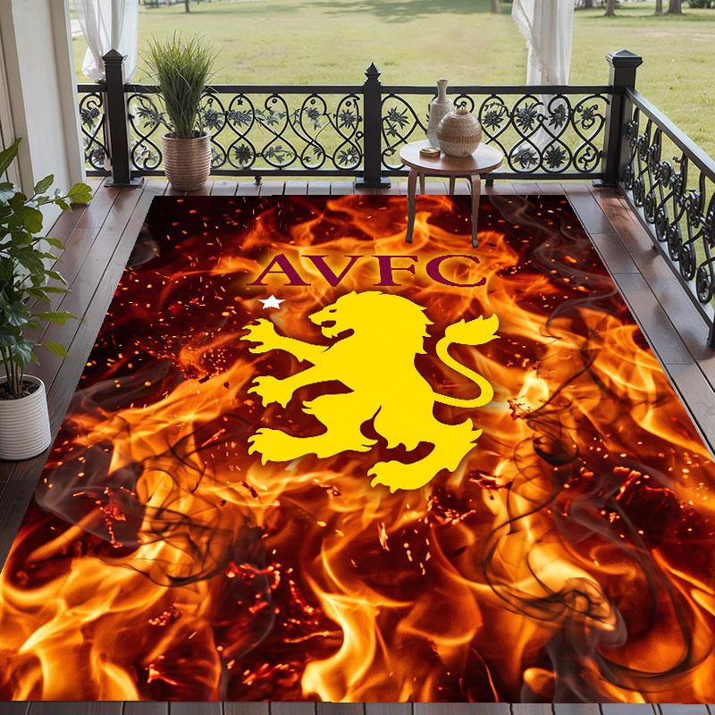 Soft Floor Carpet Aston Villa Football Pattern Area Rug Decorative Mat For Home Room Decoration
